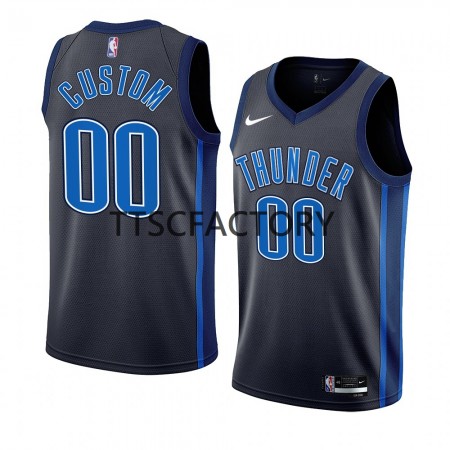 Maglia NBA Oklahoma City Thunder Personalizzate Nike 2022-23 City Edition Nero Swingman - Uomo